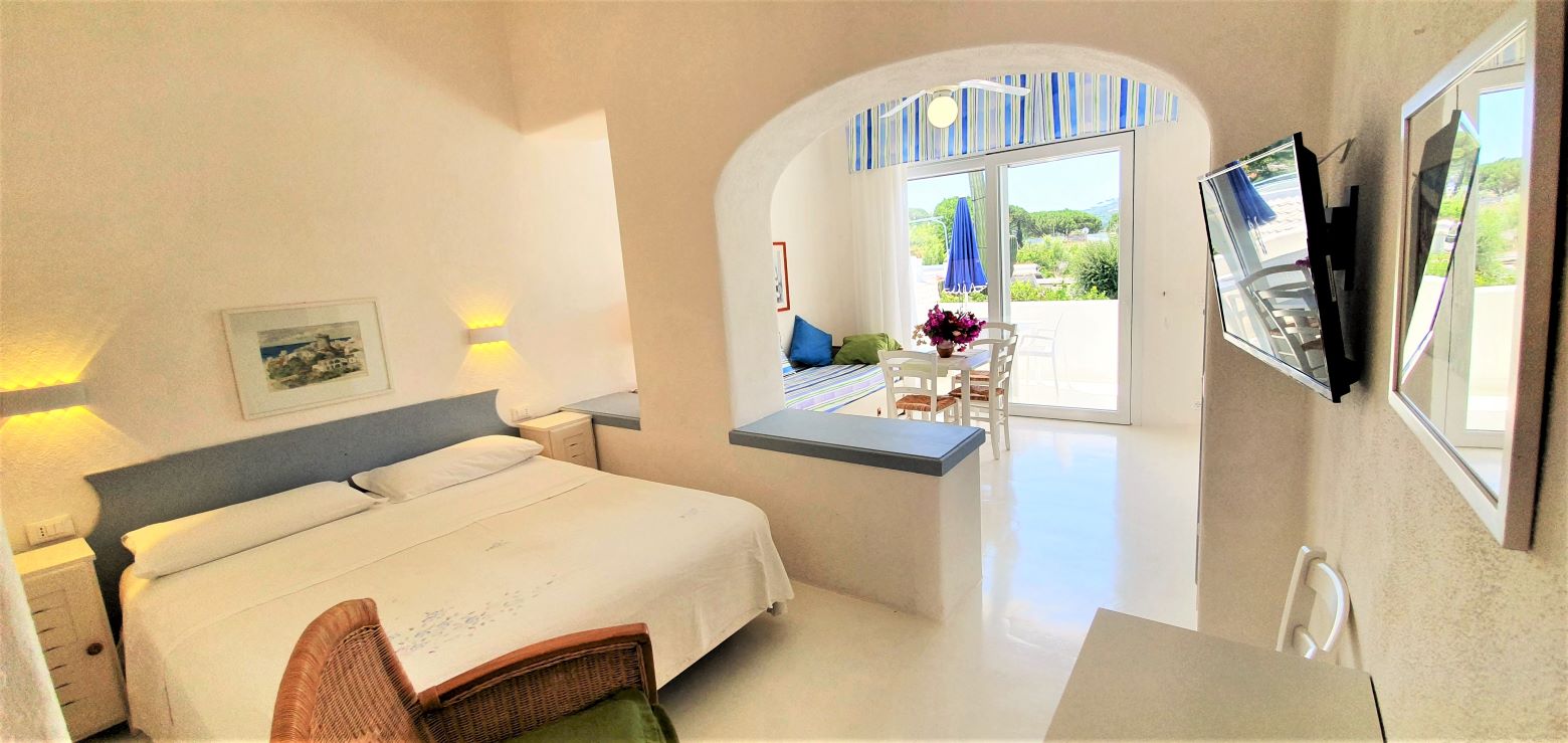 Ischia, Villa, mediterranea, mindfulness, vista, mare, terme, cucina, balcone, superior
