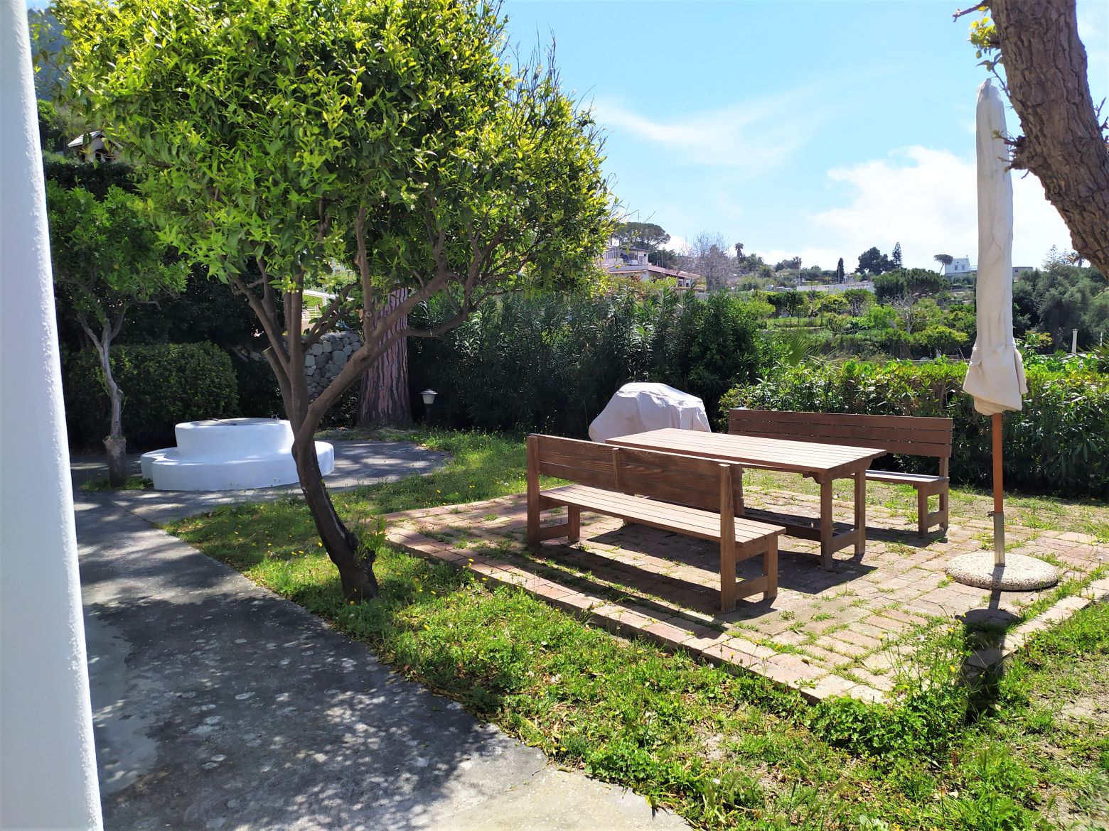 Ischia, Villa, mediterran, meerblick, garten 