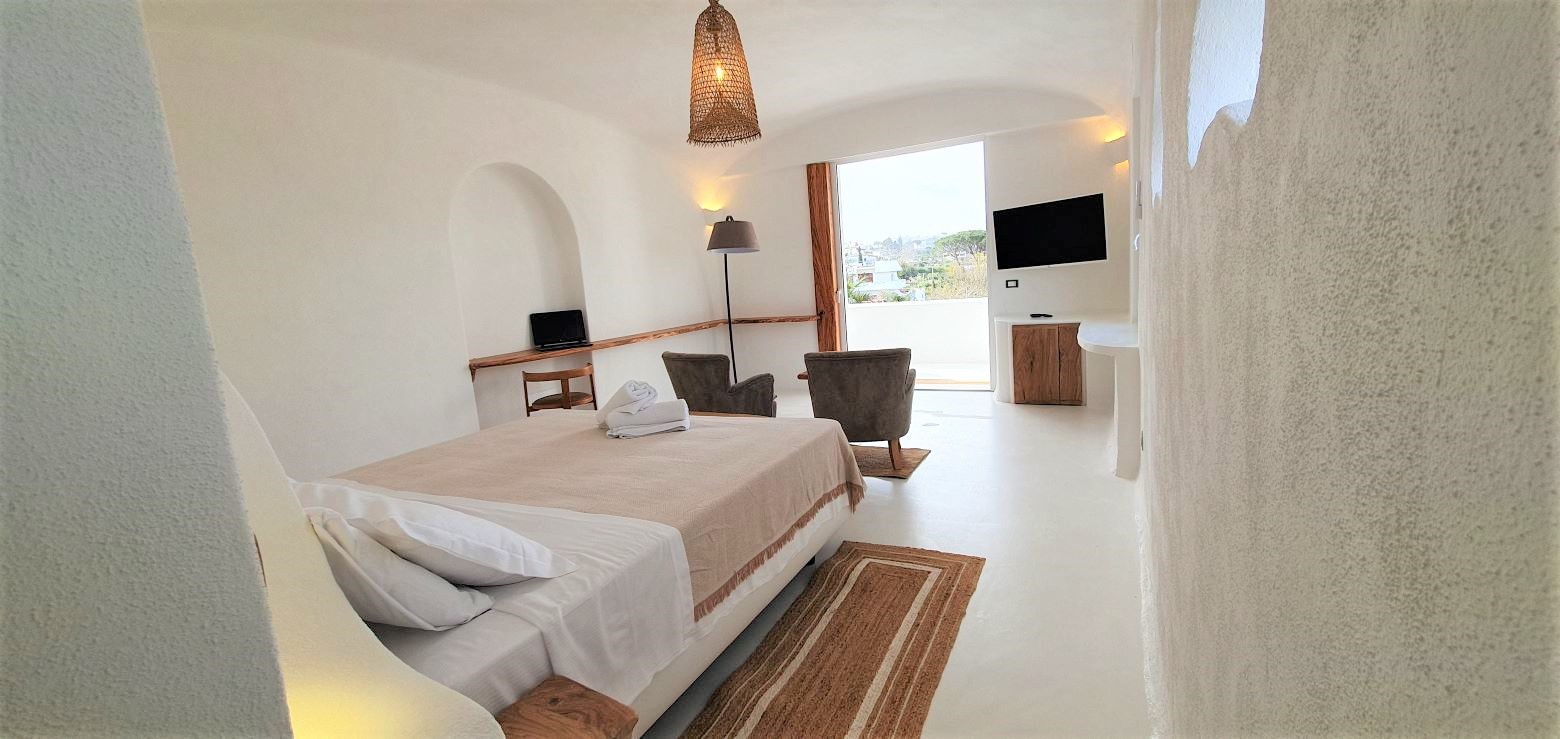 Ischia, Villa, mediterran, meerblick, forio, gartenblick