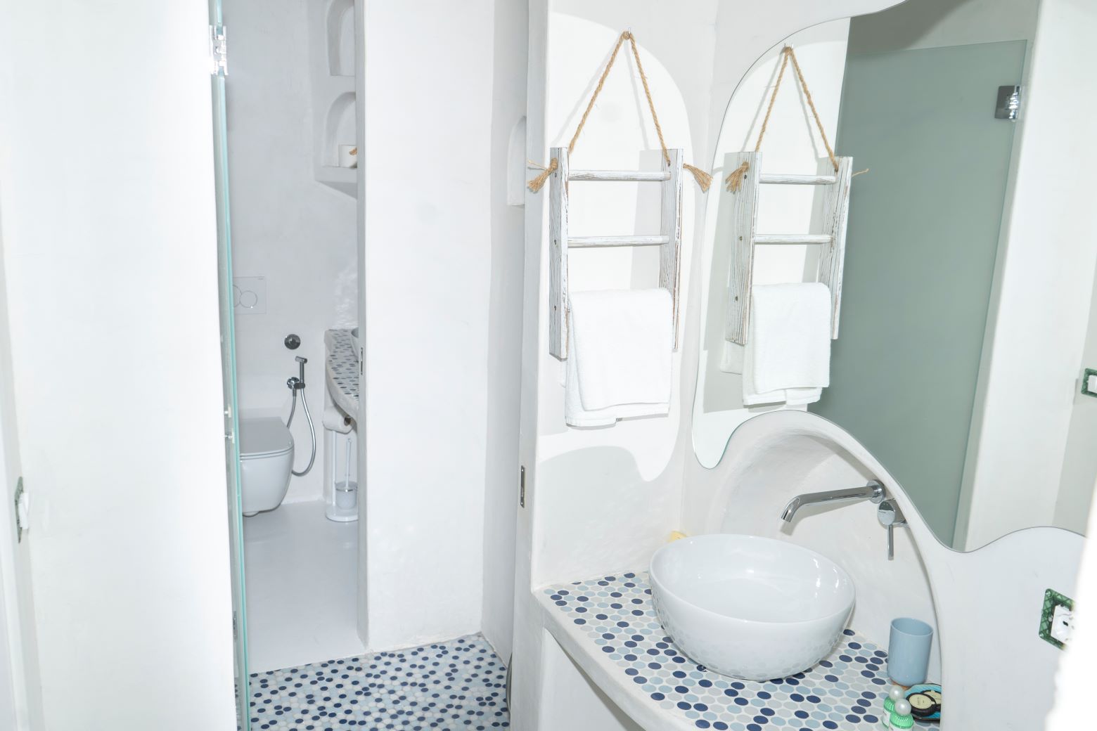 Zweizimmerwohnung, Apartment, balkon, meerblick, Ischia, Forio, badezimmer